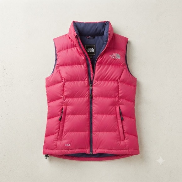 The North Face Jackets & Blazers - The North Face Nuptse 700 Puffer Vest Y2K Barbiecore Pink Womens Small Down
